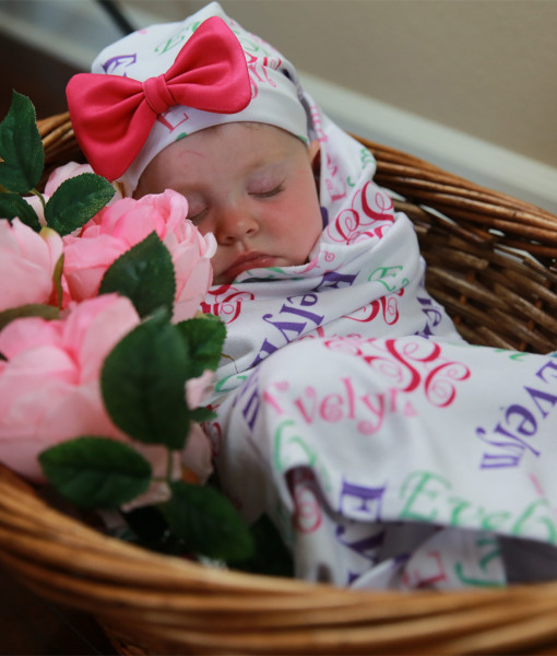 swaddle blanket and hat