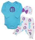 baby girl initials set