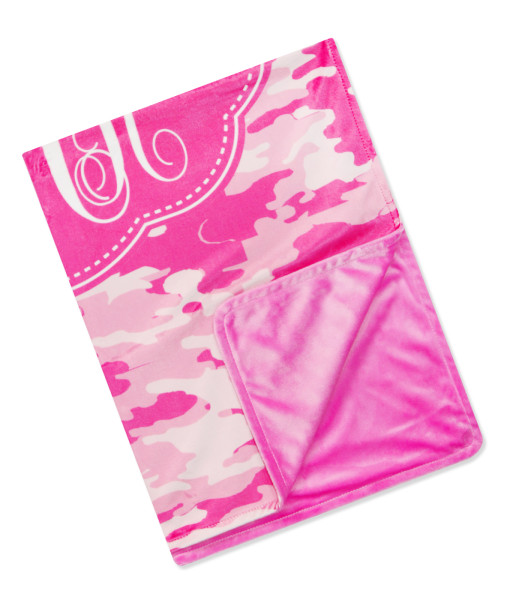 pink camouflage blanket