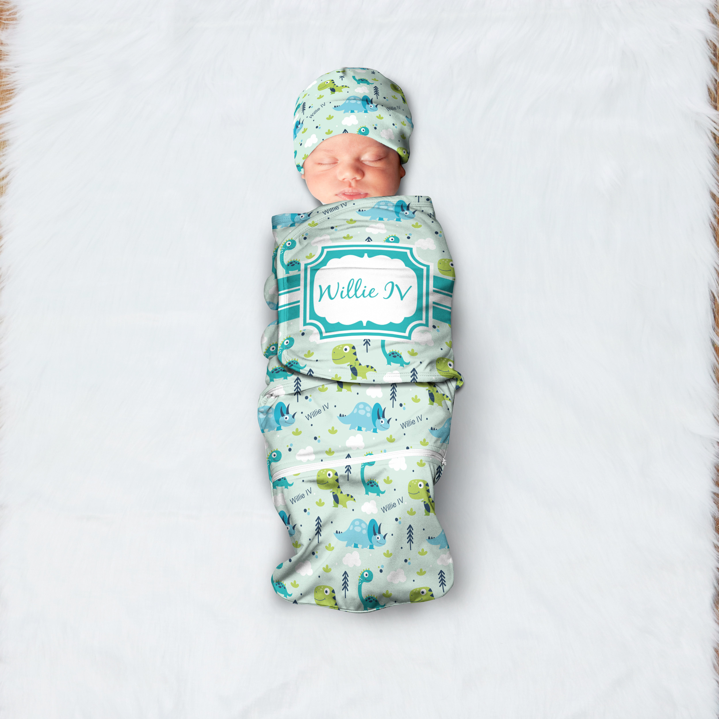 dinosaur swaddle set