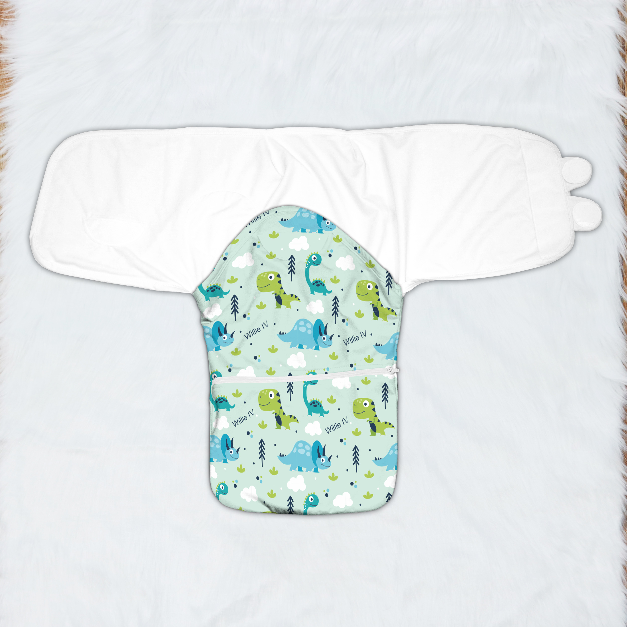 dinosaur swaddle set