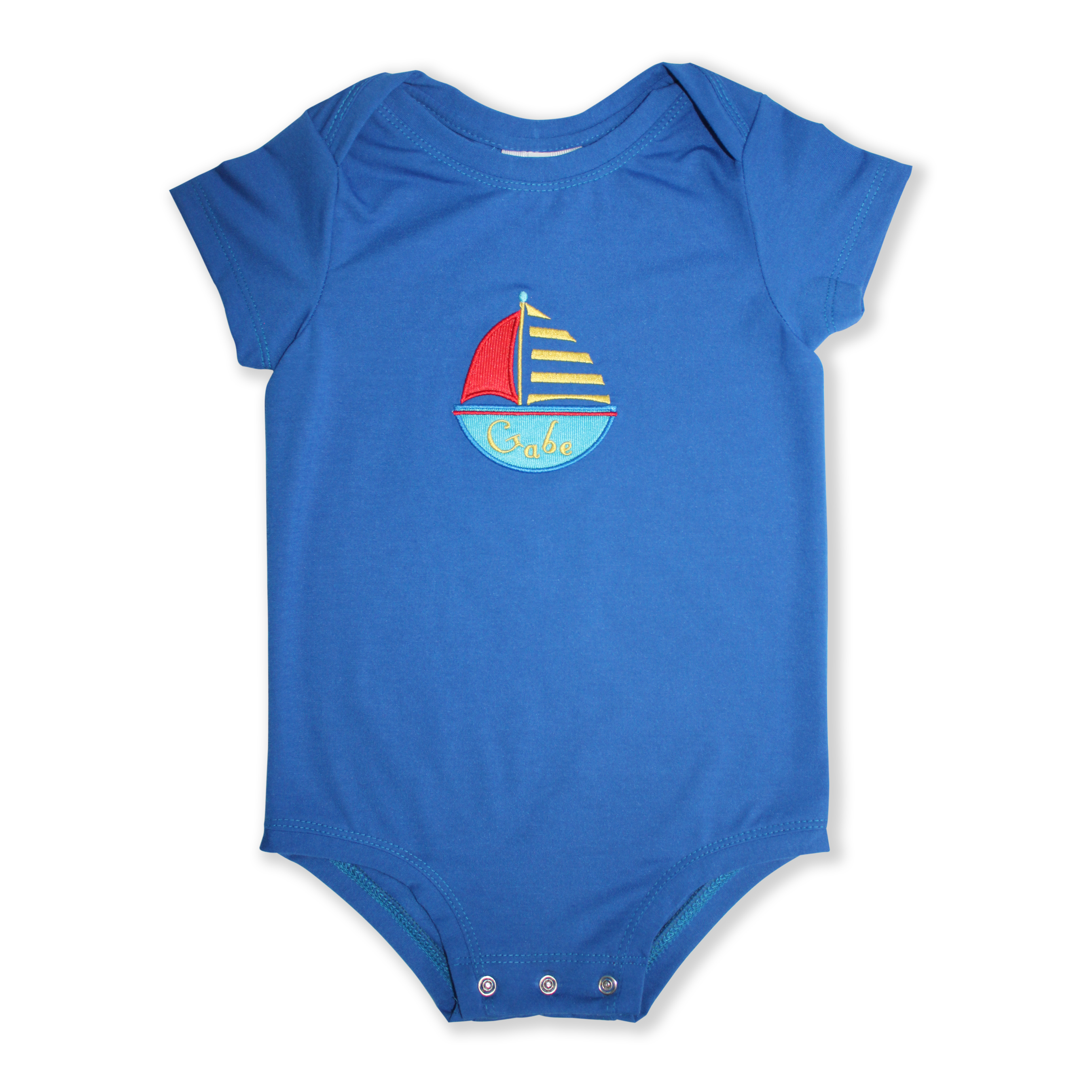 Baby Boy Personalized Royal Blue Onesie - trakiee.com
